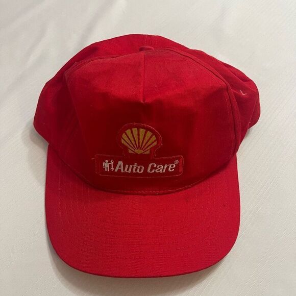 Vintage 80s 90s Snapback Hat Cap Shell Has Oil Company Auto Care Trucker - Picture 1 of 6